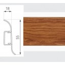 Dab (ozols) Li1 PVC Grīdlīste ar Kabeļkanālu